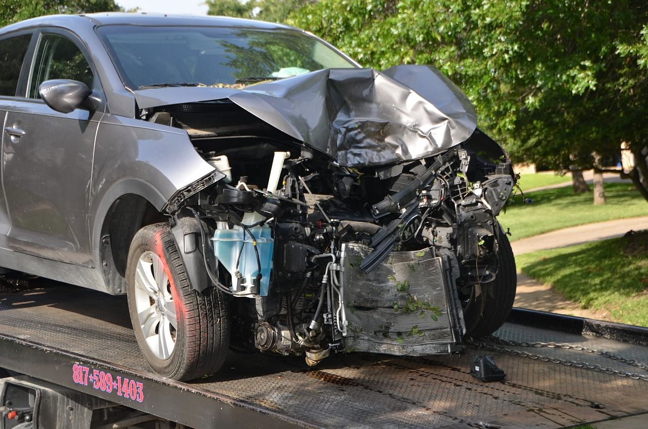 wrecked car